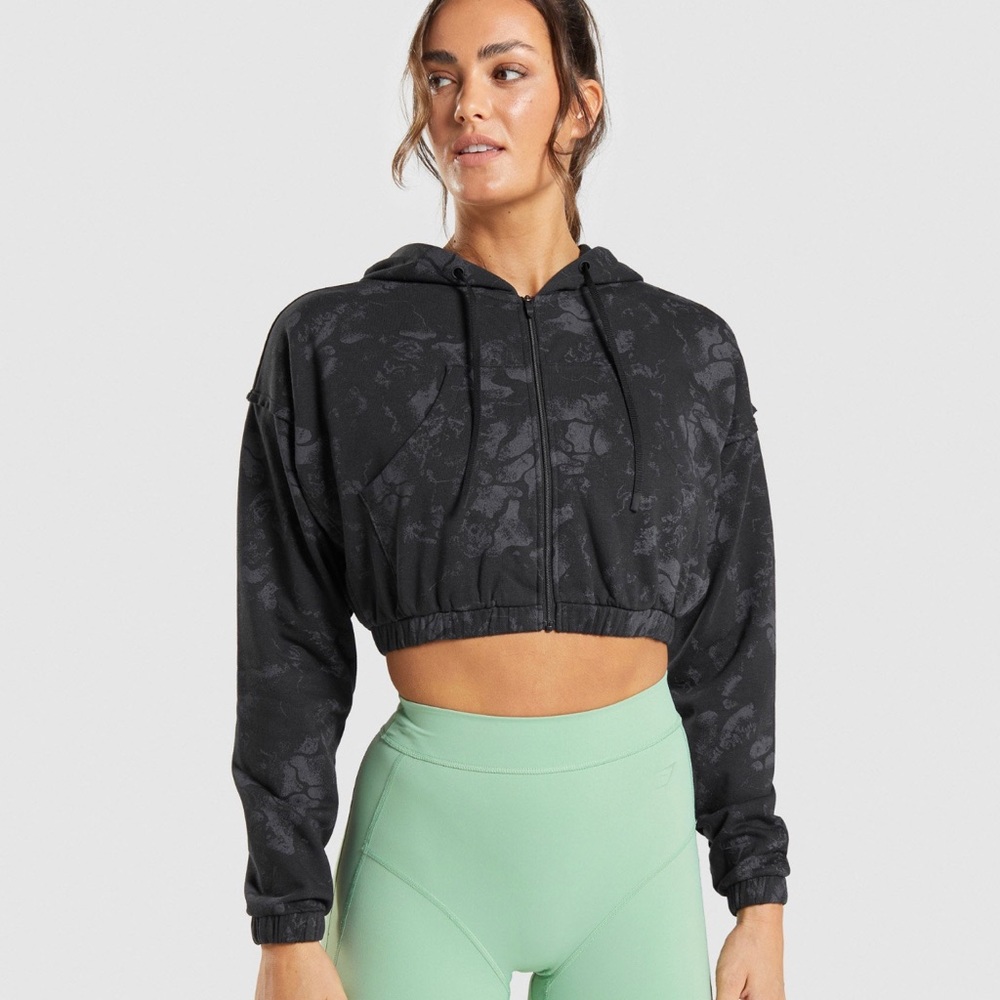 Gymshark KK Fit Zip-Up Cropped Hoodie